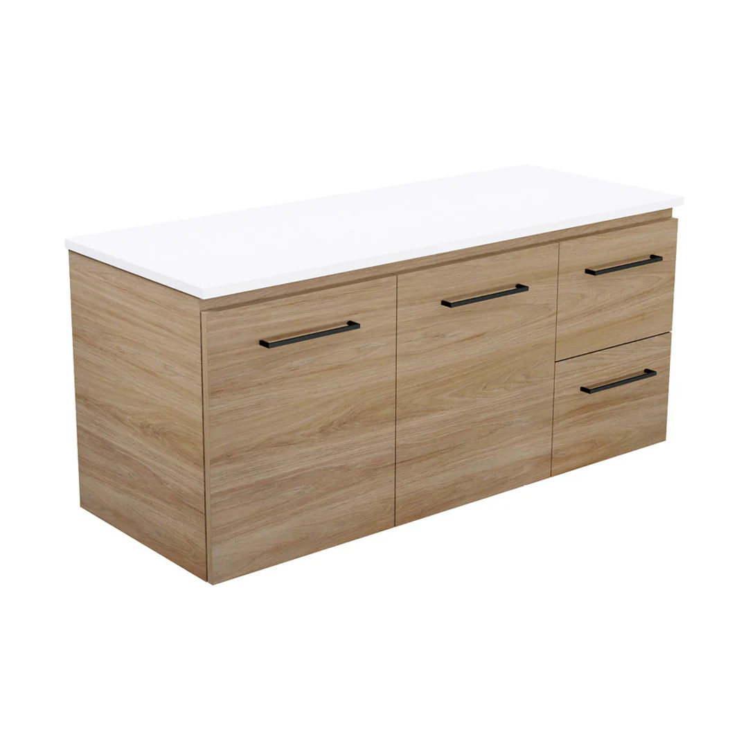 Fienza Carmen 1200 Dbl All Drawer Wall Hung Vanity Dolce Top