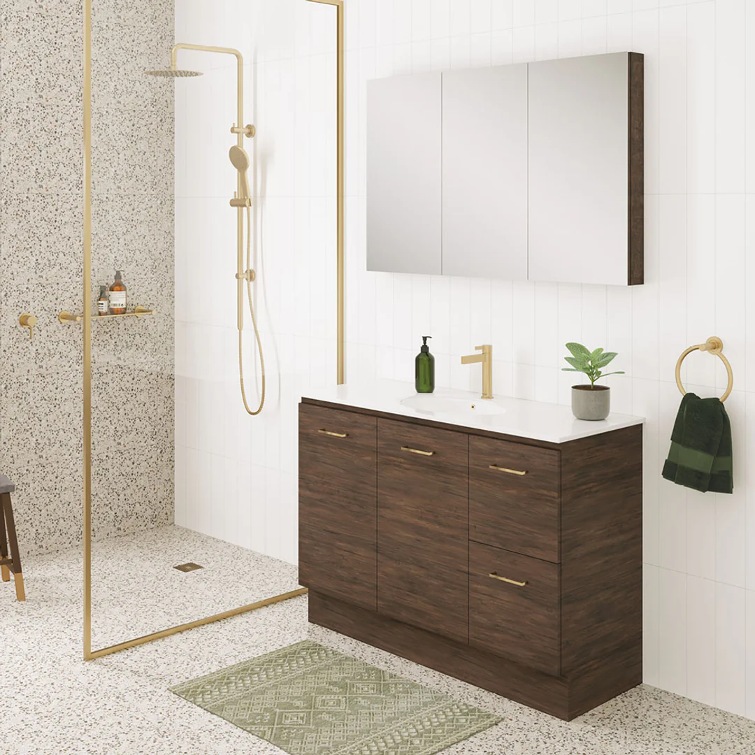 Fienza Carmen 1200 Sgl Floor Standing Vanity 2D/2Dr Premium Stone Basin Not Inc - Image 4