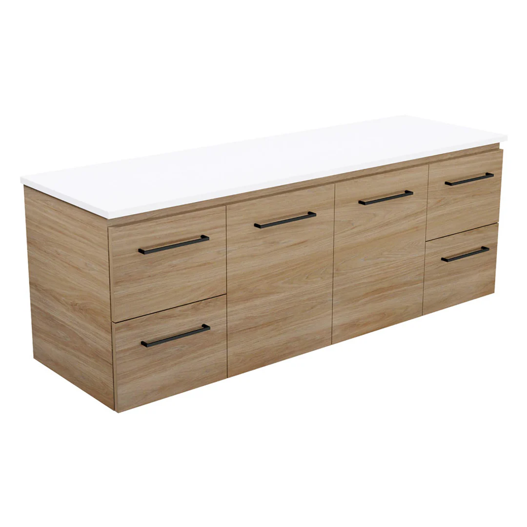Fienza Carmen 1500 Dbl All Drawer Wall Hung Vanity Standard Stone - Image 2