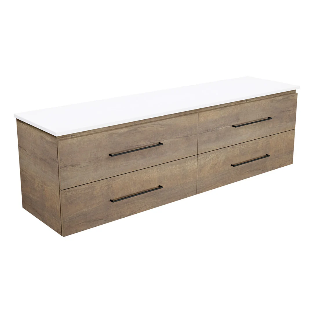 Fienza Carmen 1800 Sgl All Drawer Wall Hung Vanity Premium Stone Basin Not Inc