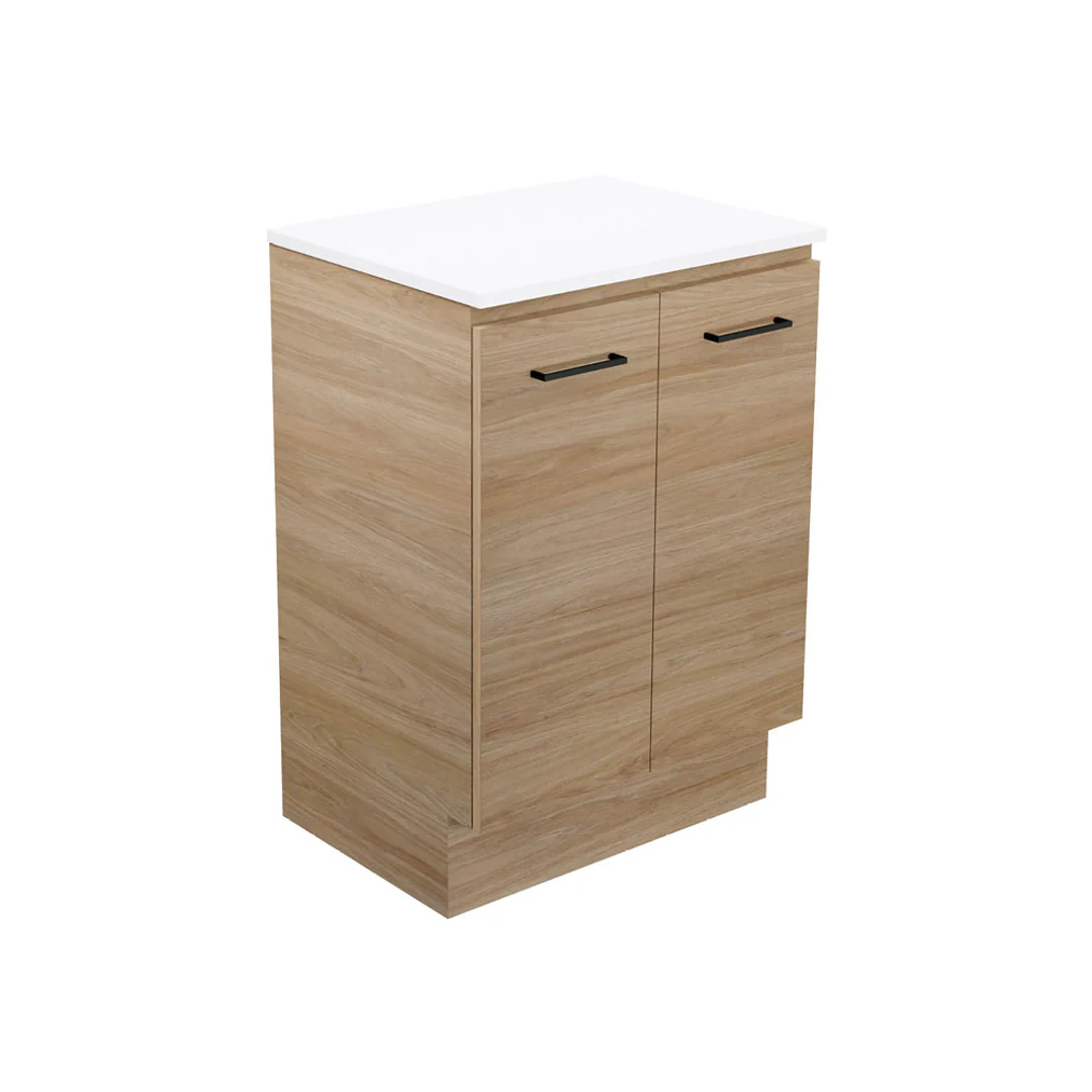 Fienza Carmen 600 Floor Standing Vanity 2D Australian Hardwood Basin Not Inc