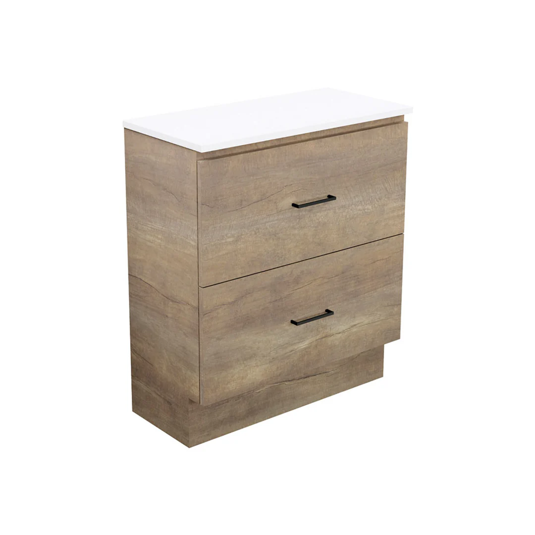 Fienza Carmen 750 Ensuite All Drawer Floor Standing Vanity Delgado Top - Image 2