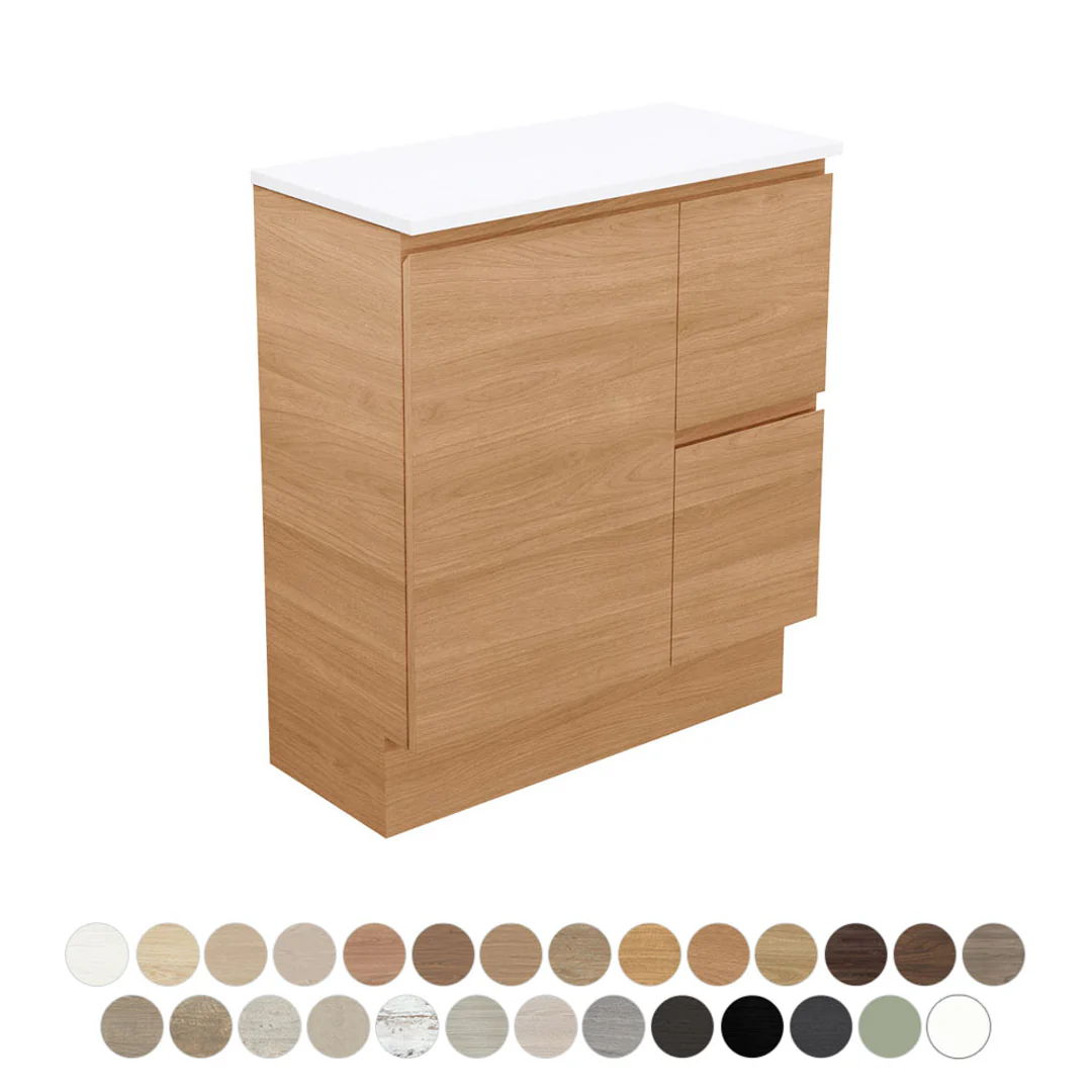 Fienza Carmen 750 Ensuite Floor Standing Vanity 1D/2Dr Cabinet Only - Image 3