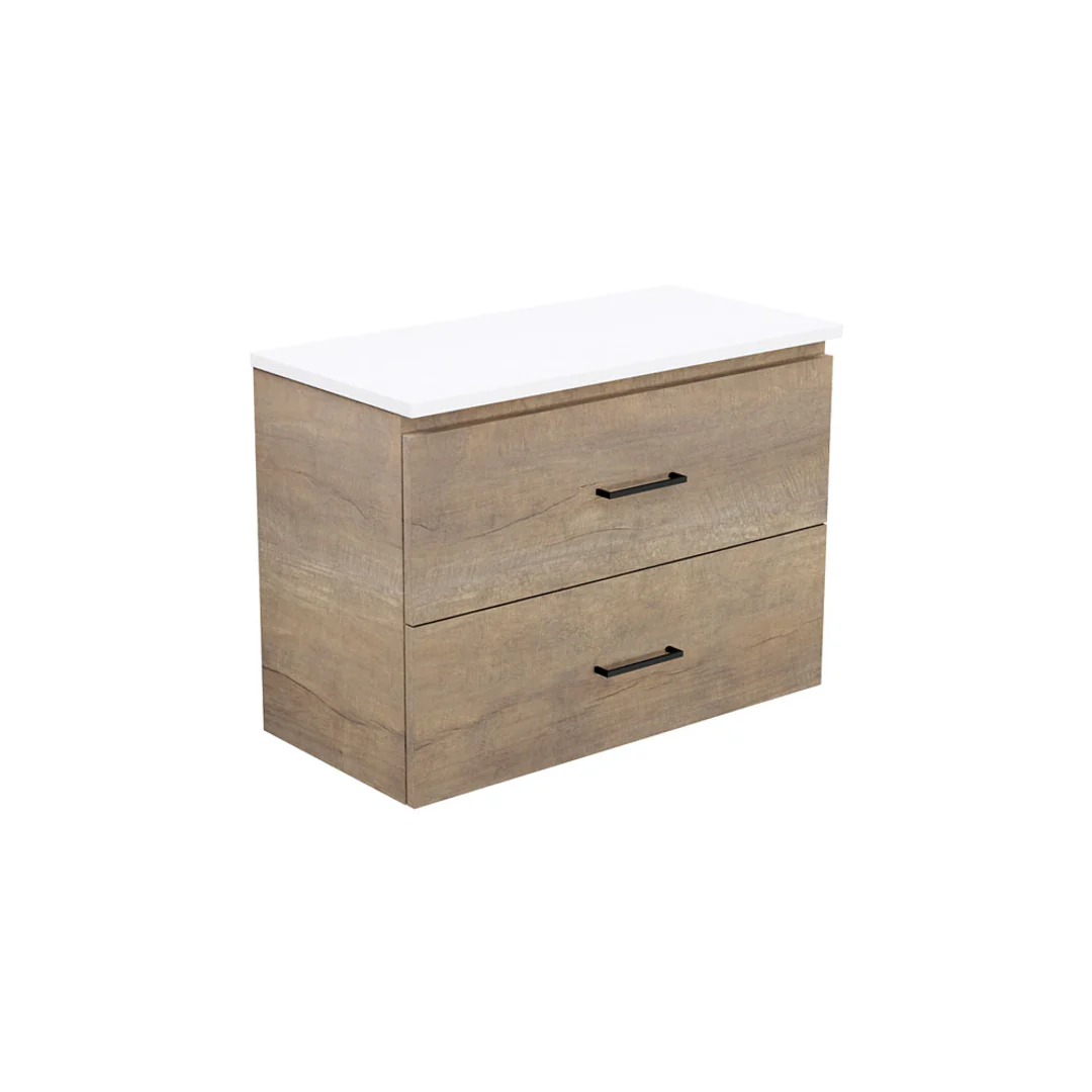 Fienza Carmen 750 Ensuite Wall Hung Vanity 1D/2Dr Delgado Top - Image 2