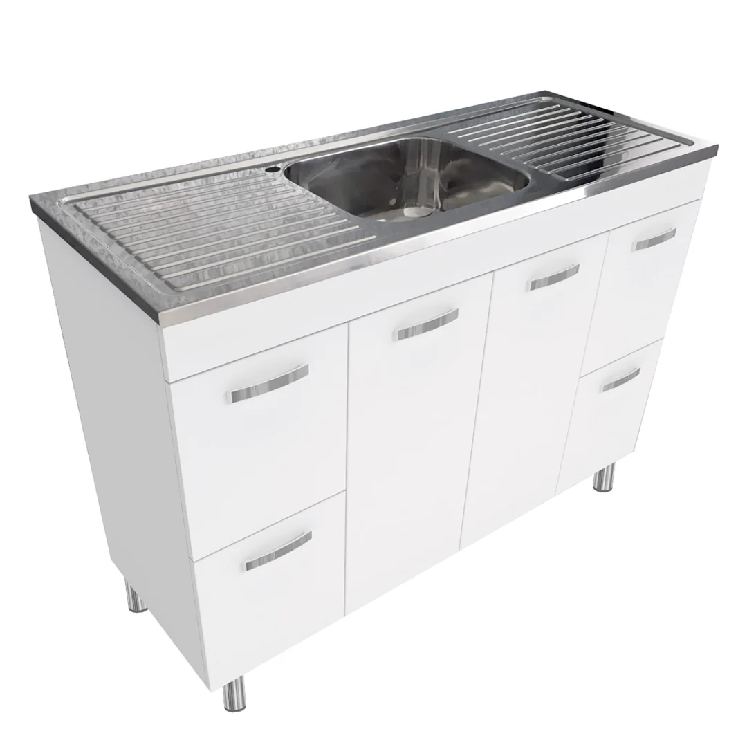 Fienza Citi 1200 Unicab Vanity On Legs Solid Doors 1 Tap Hole - Image 2