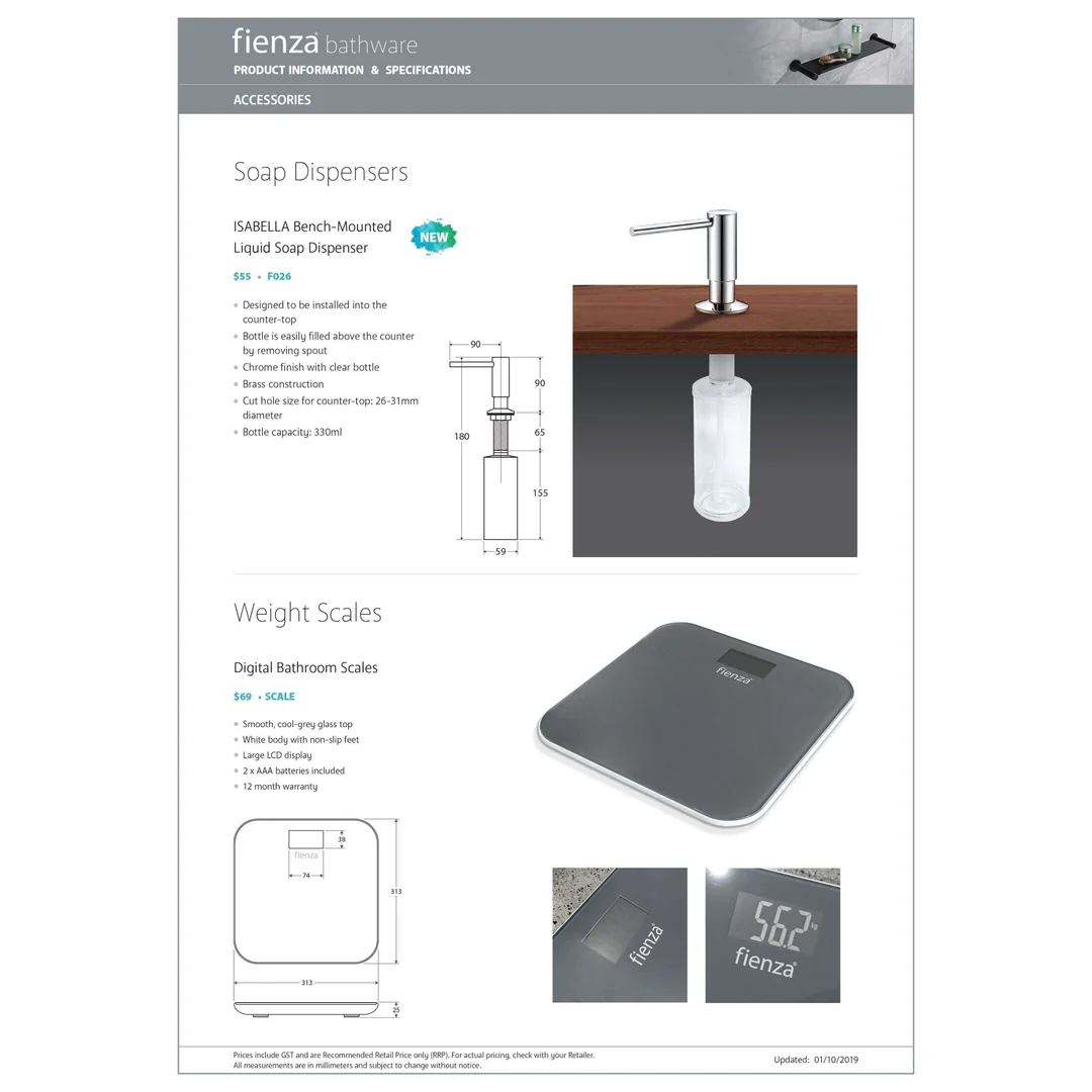 Fienza Digital Bathroom Scale Grey Scale - Image 4