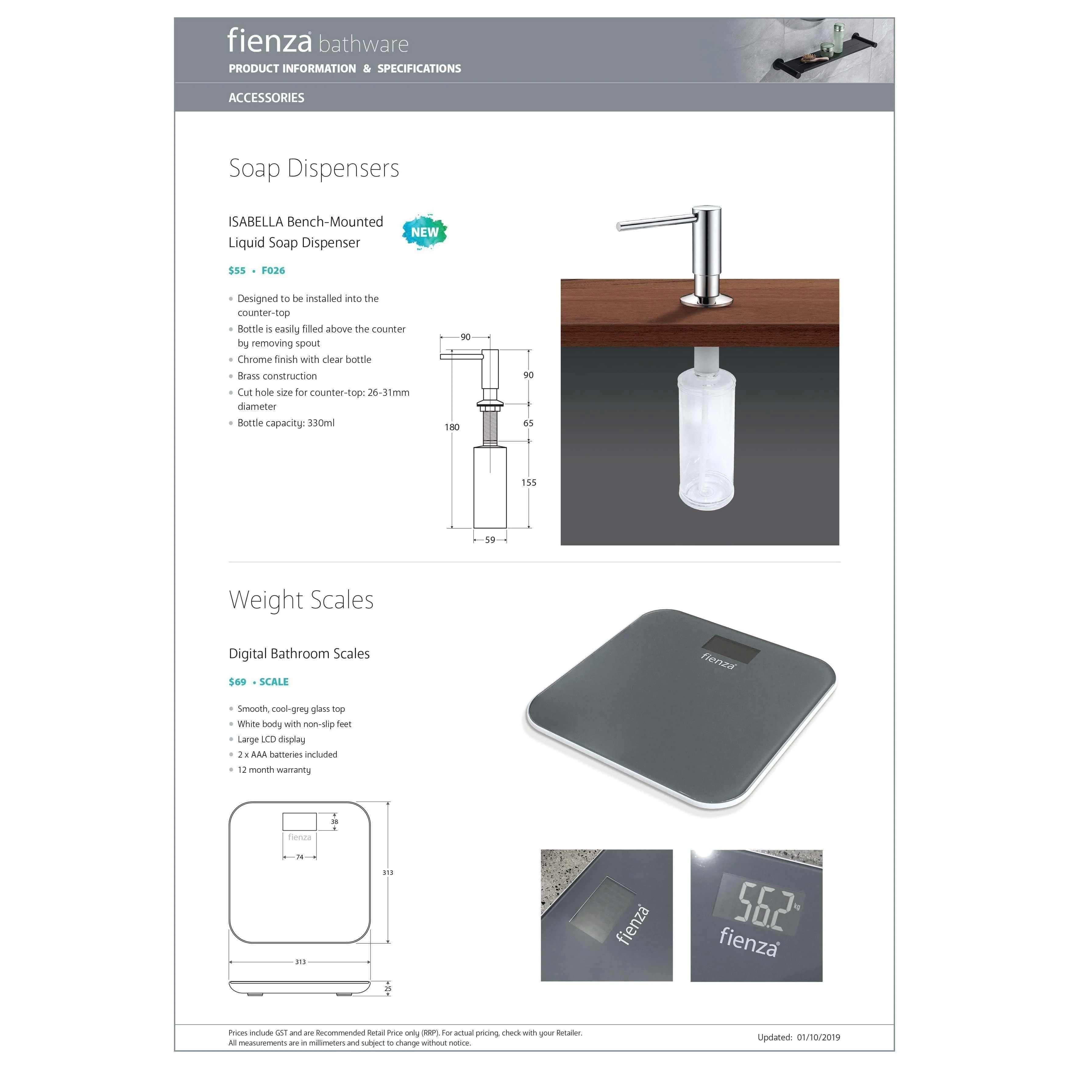 Fienza Digital Bathroom Scale Grey Scale - Image 5