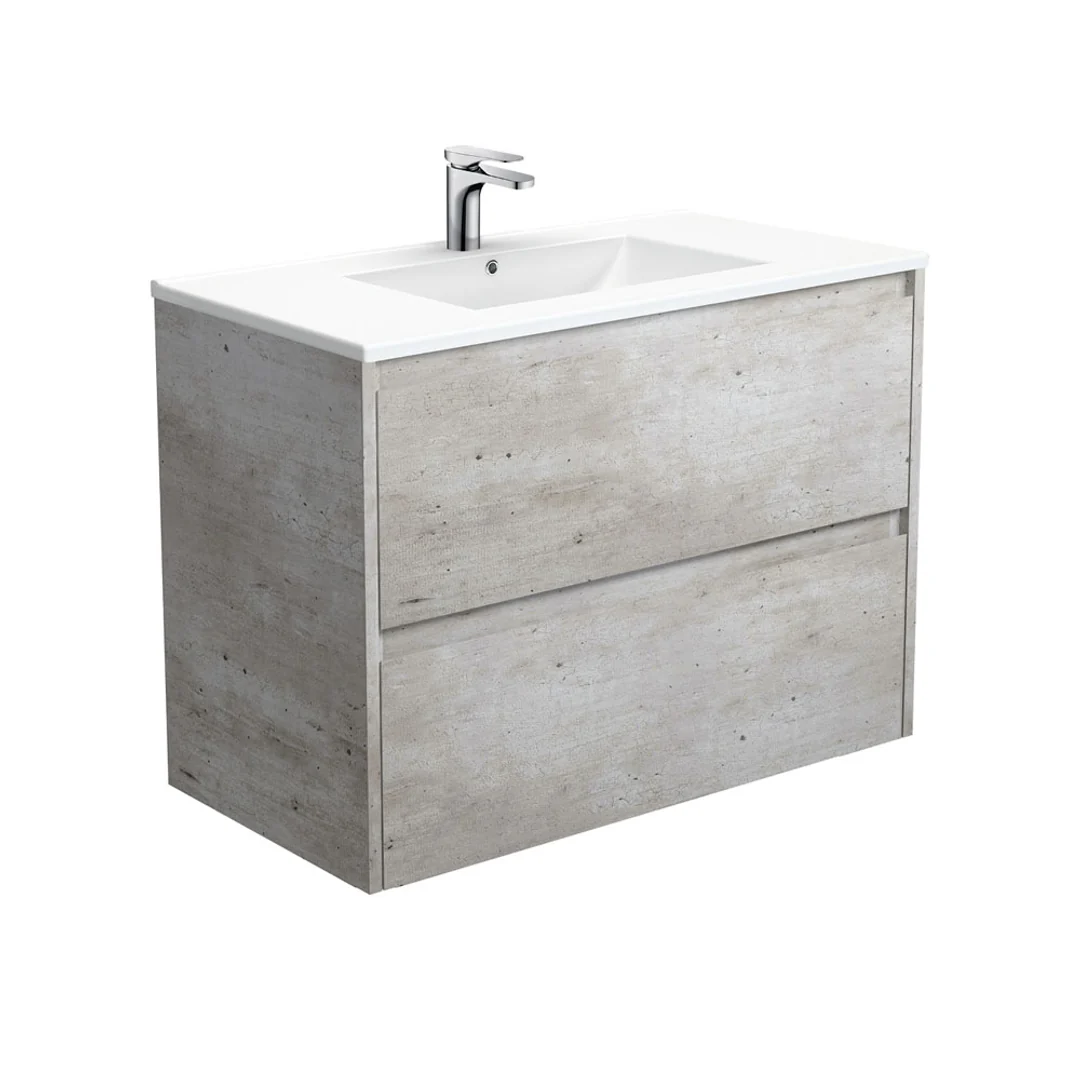 Fienza Dolce Amarto 900 Industrial Wall Hung Vanity China Top - Image 2