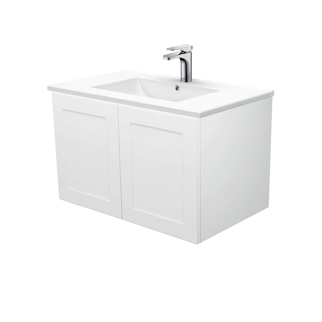 Fienza Dolce Ceramic Mila Shaker Wall Hung Cab No Handles Right Nth - 750mm - Image 2