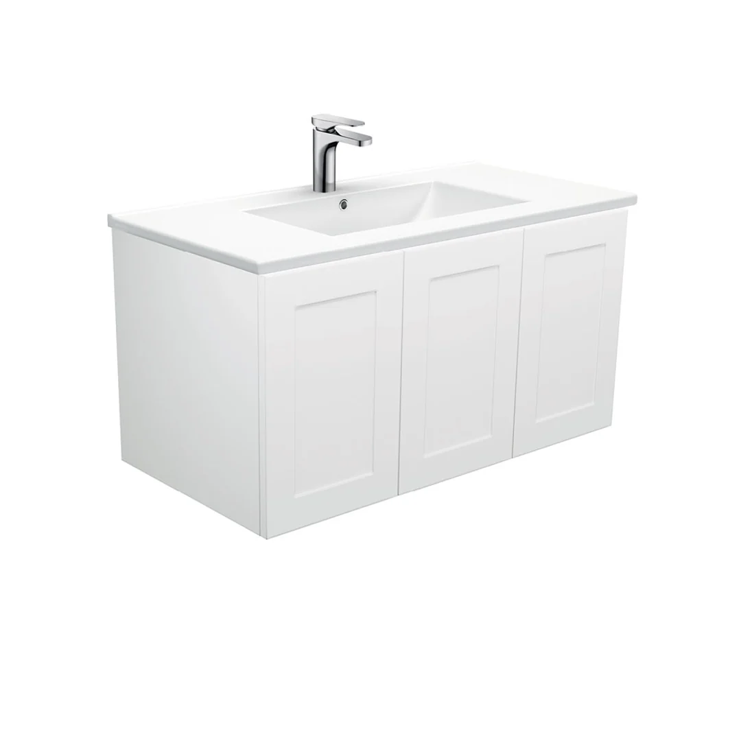 Fienza Dolce Ceramic Mila Shaker Wall Hung Cab No Handles Left Nth - 900mm - Image 2