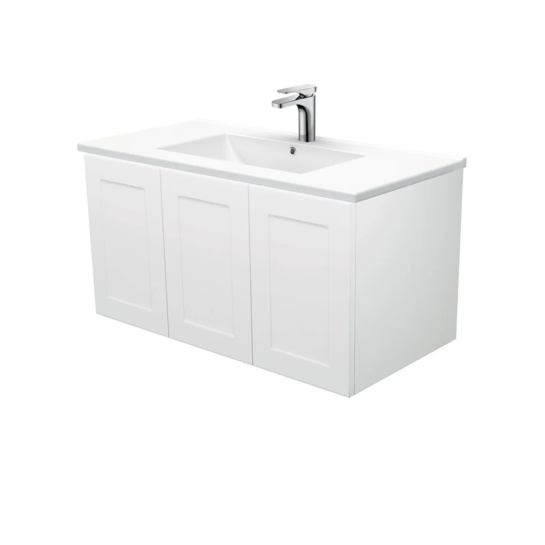 Fienza Dolce Ceramic Mila Shaker Wall Hung Cab No Handles Right Nth - 900mm - Image 2