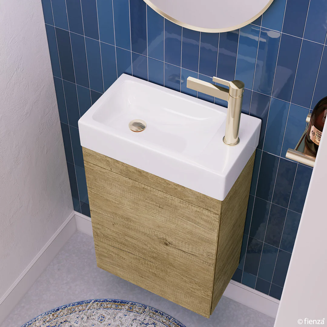 Fienza Edge 450 Ensuite Vanity Scandi Oak - On Kickboard - Image 6