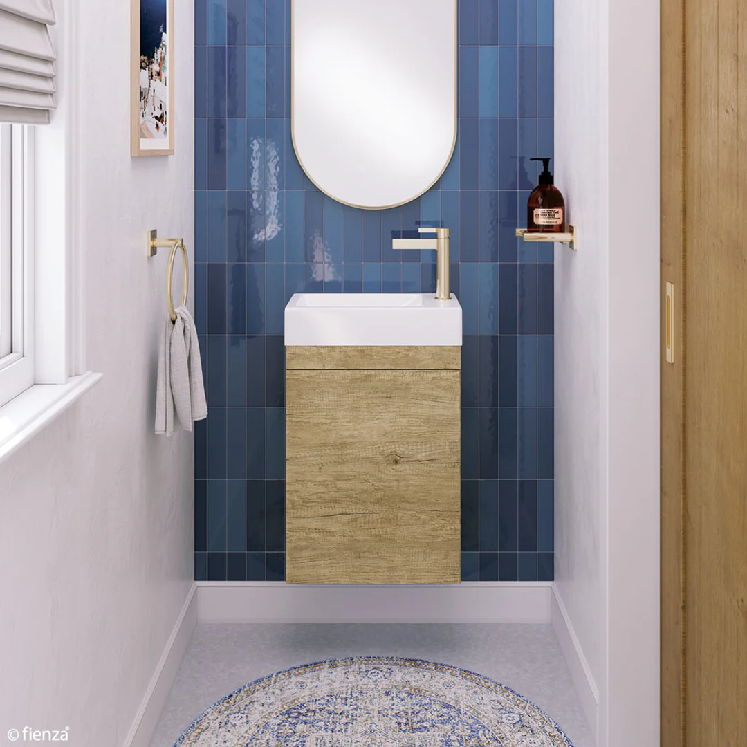 Fienza Edge 450 Ensuite Vanity Scandi Oak - On Kickboard - Image 8