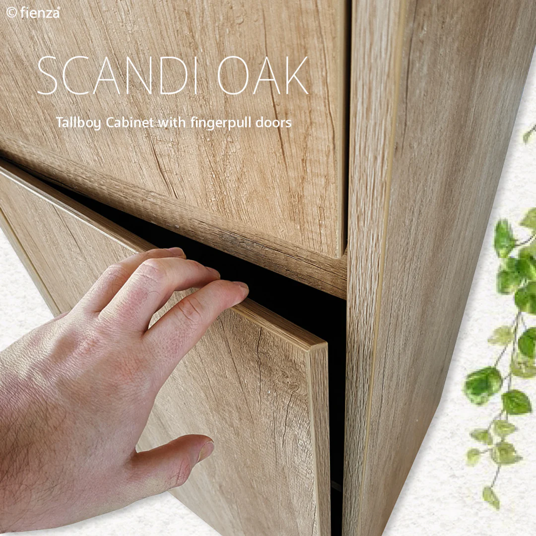 Fienza Edge Scandi Oak Wall-Hung Tallboy - Image 8