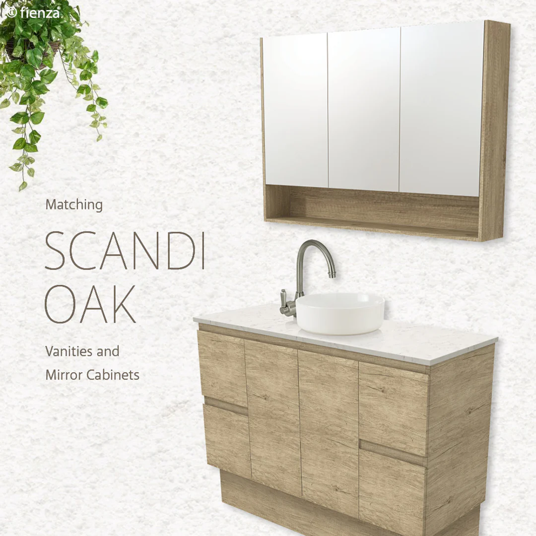 Fienza Edge Scandi Oak Wall-Hung Tallboy - Image 9