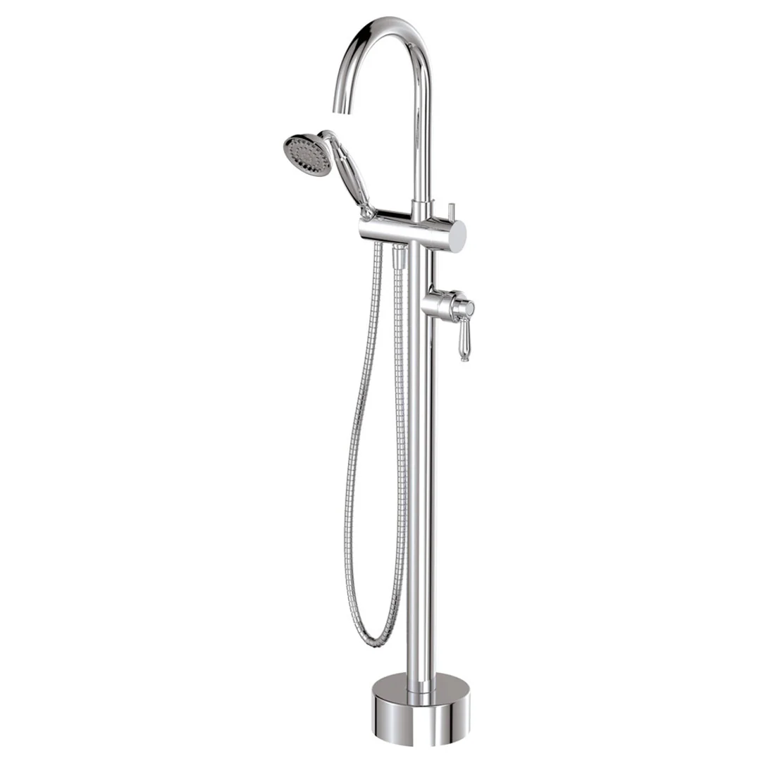 Fienza Eleanor Floor Mixer & Shower Chrome / Chrome - Image 2