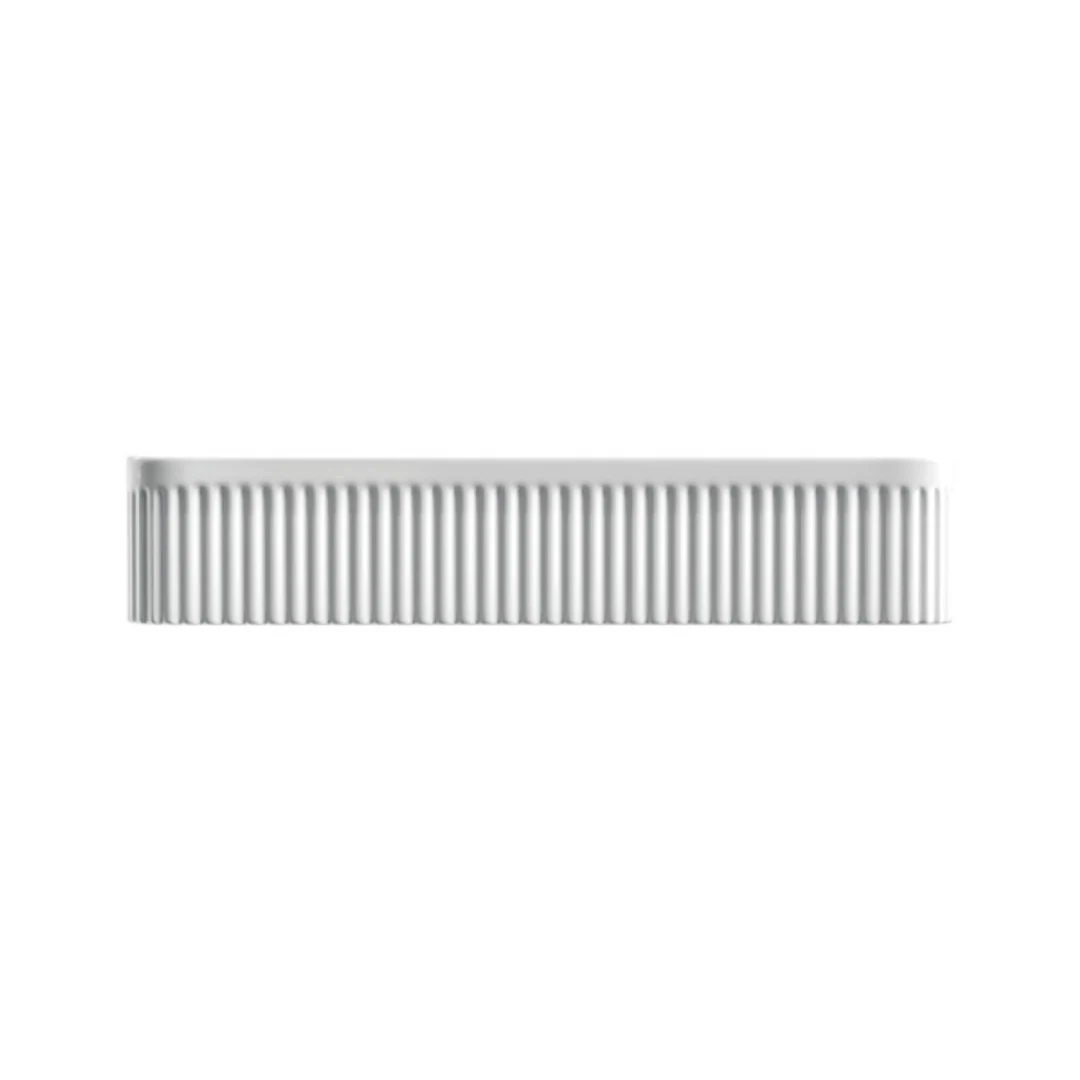 Fienza Eleanor Fluted Rectangle Above Counter Basin Gloss White 500X380X100mm Rb467 - Image 3
