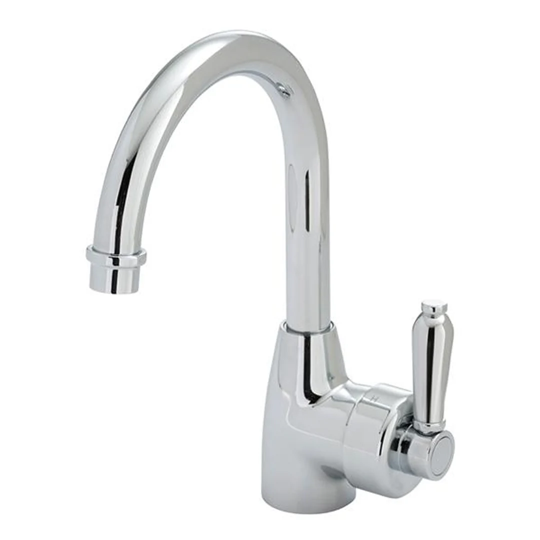 Fienza Eleanor Gooseneck Basin Mixer Chrome/Chrome - Image 2