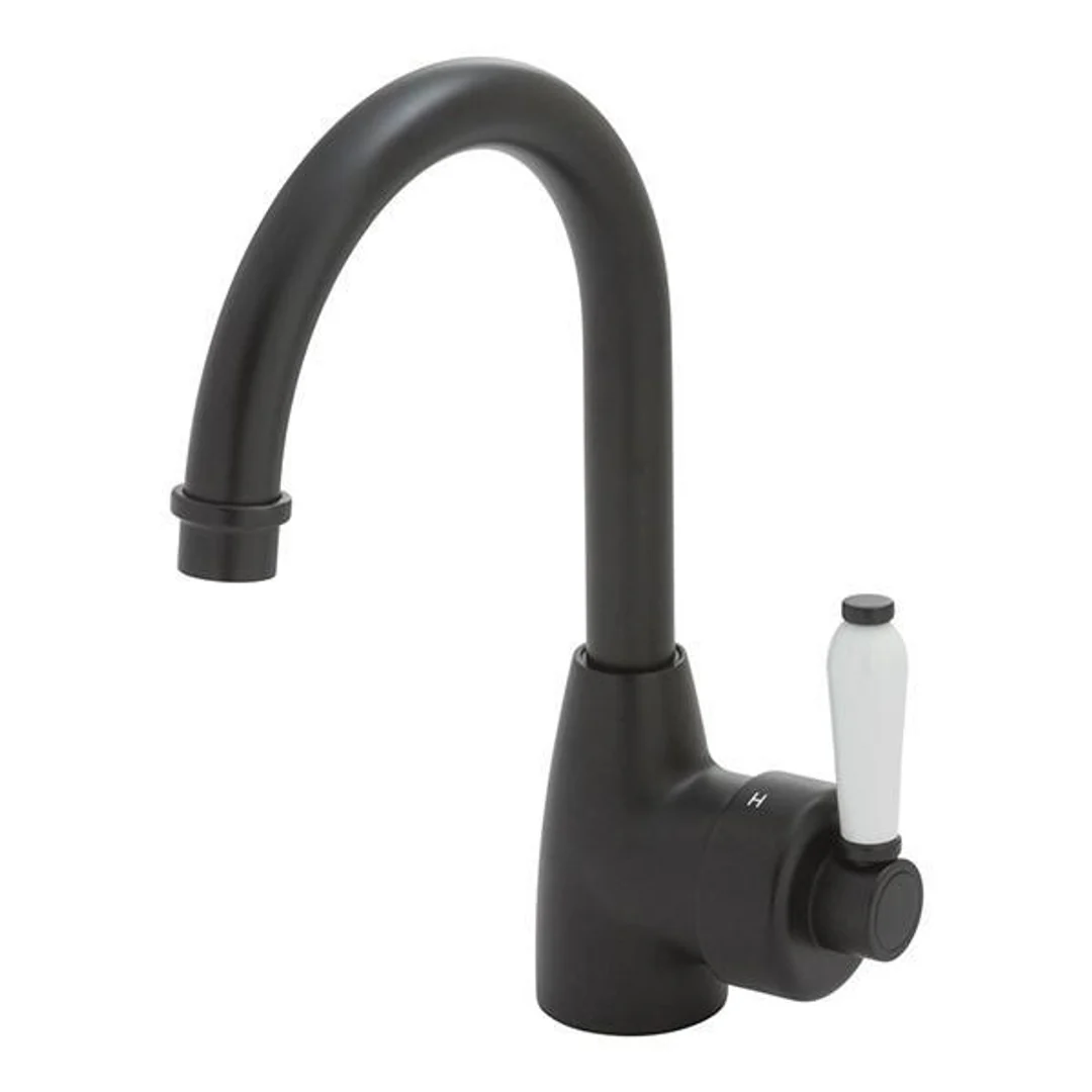 Fienza Eleanor Gooseneck Basin Mixer Matte Black