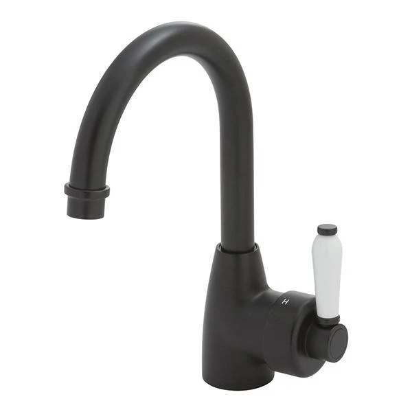 Fienza Eleanor Gooseneck Basin Mixer Matte Black - Image 4