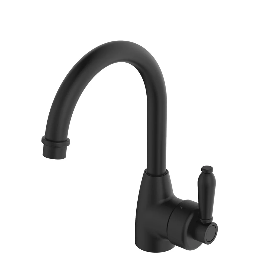 Fienza Eleanor Gooseneck Basin Mixer Matte Black / Matte Black - Image 2