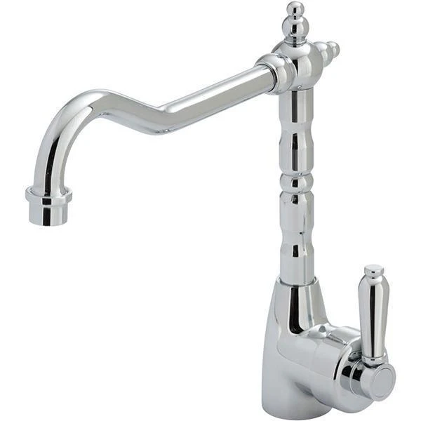 Fienza Eleanor Shepherds Crook Kitchen Sink Mixer Chrome With Chrome Handle - Image 4