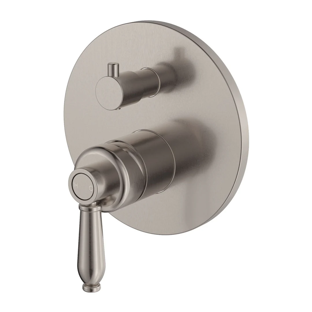 Fienza Eleanor Wall Diverter Mixer Brushed Nickel / Brushed Nickel - Image 2