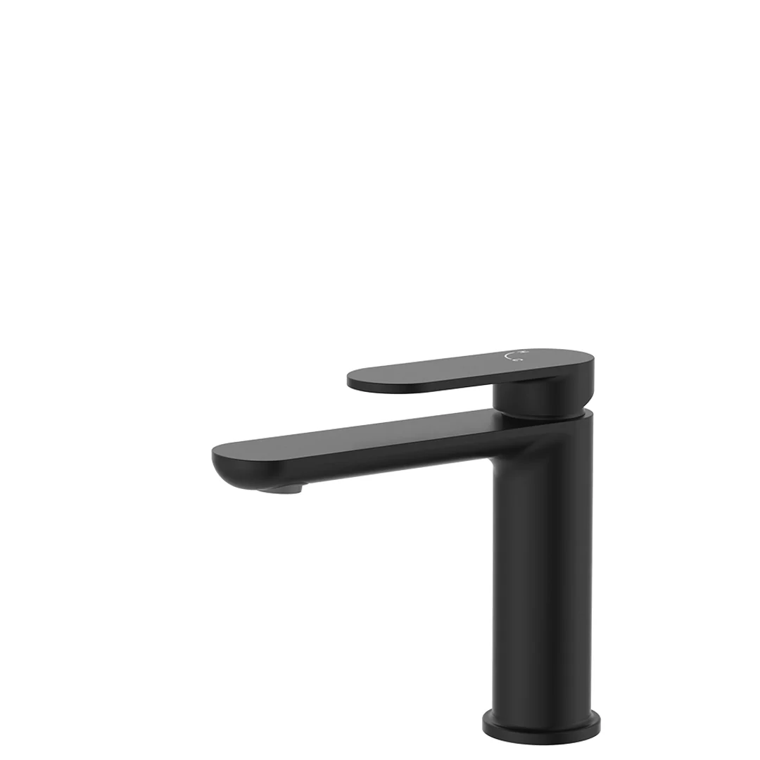 Fienza Empire Slim Basin Mixer Cold Start Matte Black Lf