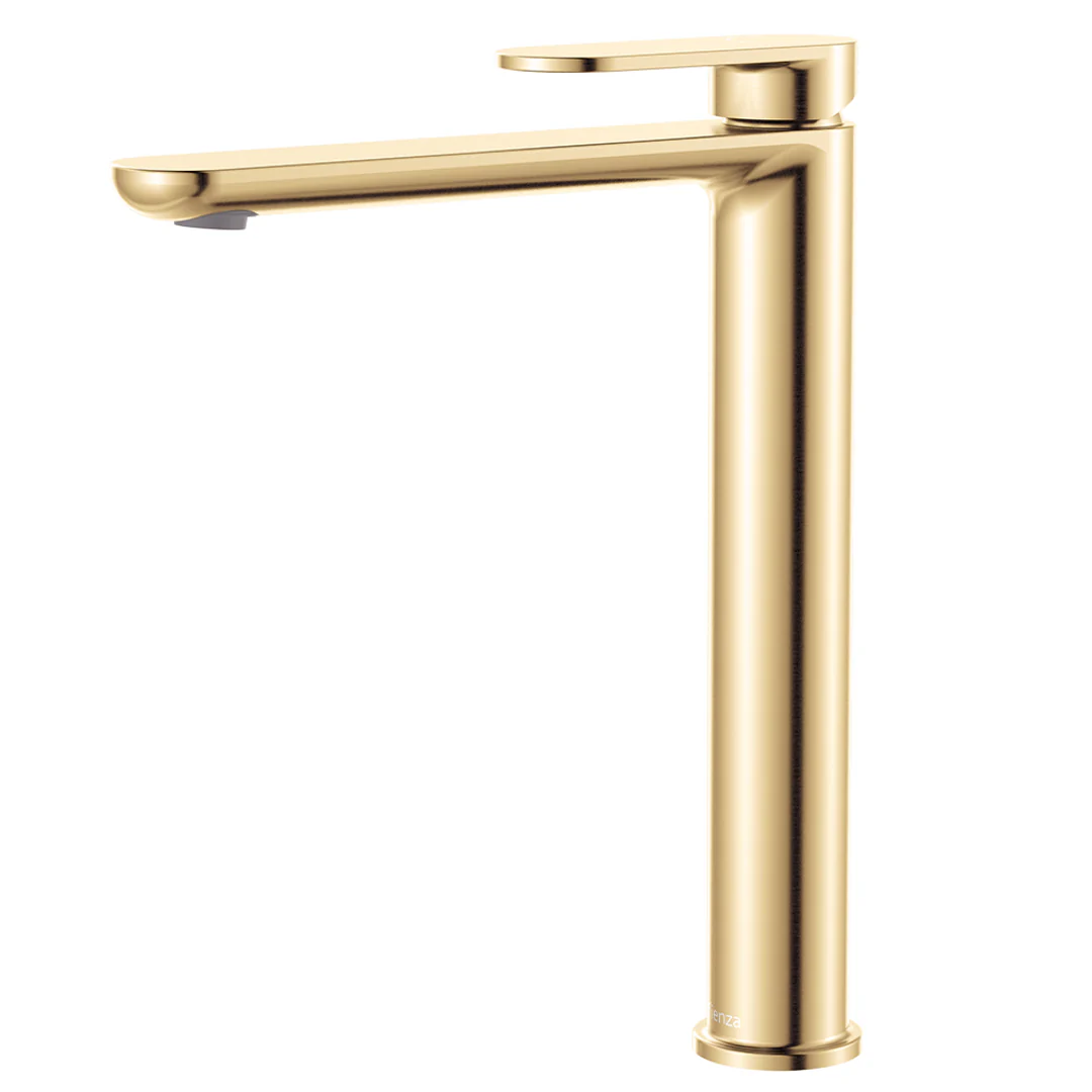Fienza Empire Slim Tall Basin Mixer Cold Start Urban Brass Lf