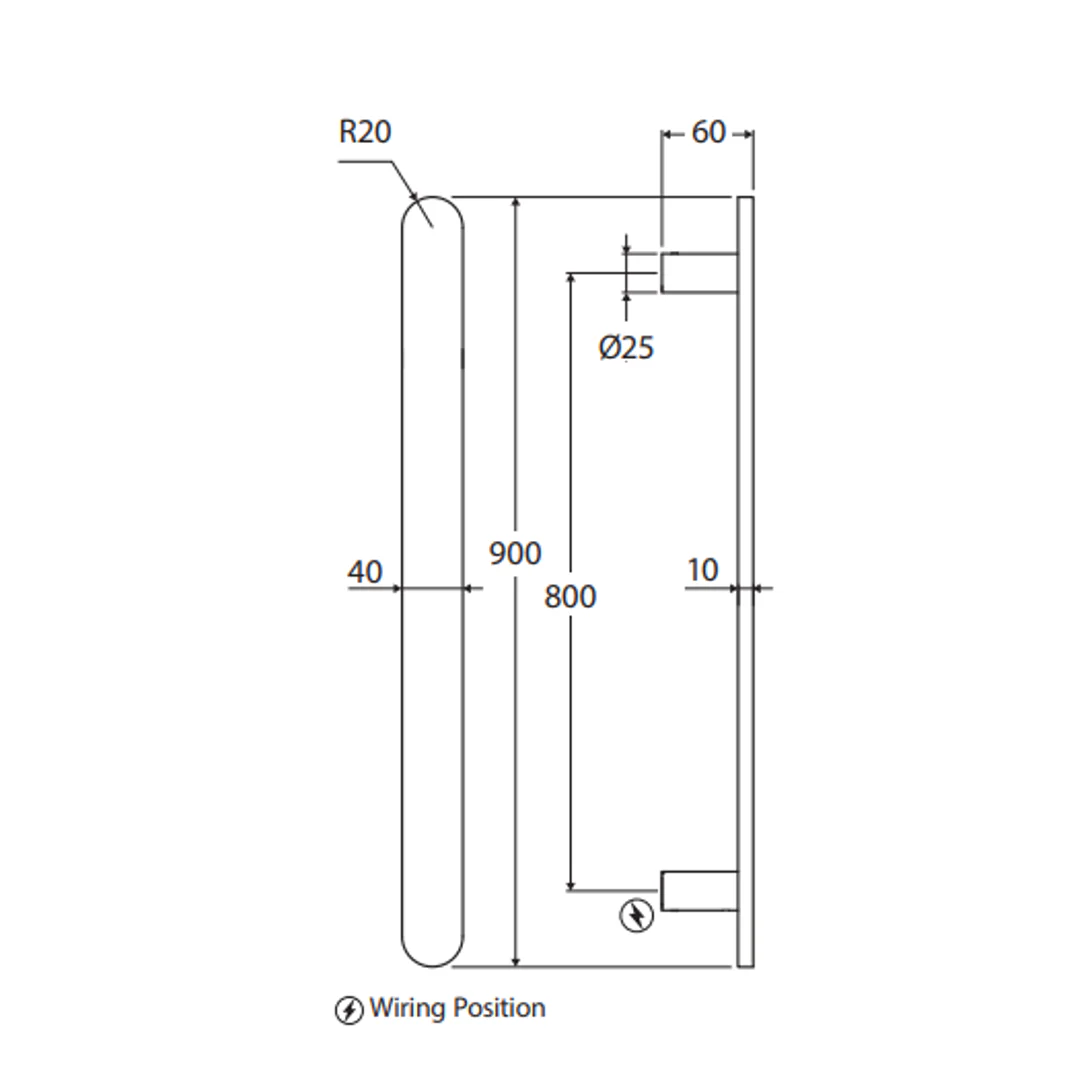 Fienza Empire Slim Vertical Heated Towel Rail 60 X 900Mm Urban Brass - Image 2