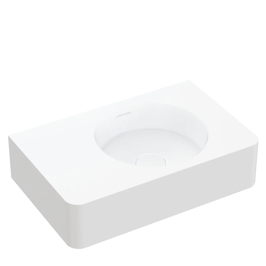 Fienza Encanto 470 Solid Surface Wall Hung Basin 470mm 1Th - Image 2