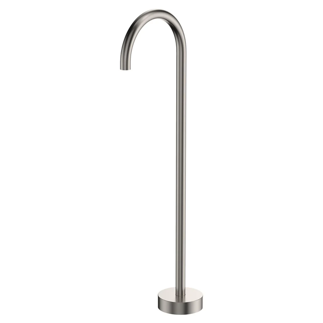 Fienza Gooseneck Floor Mounted Bath Outlet Kaya Brushed Nickel - Image 2
