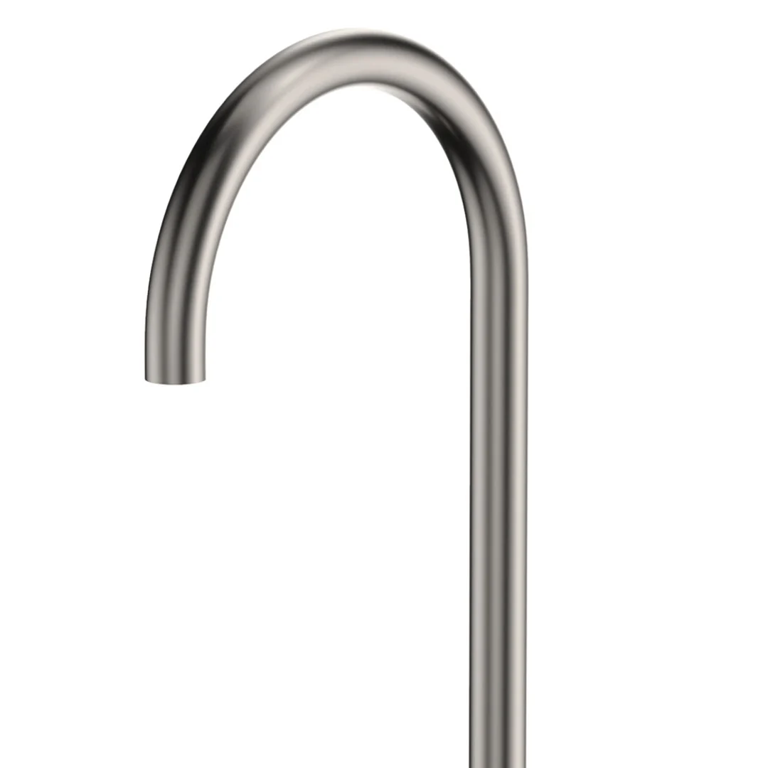 Fienza Gooseneck Floor Mounted Bath Outlet Kaya Brushed Nickel - Image 4
