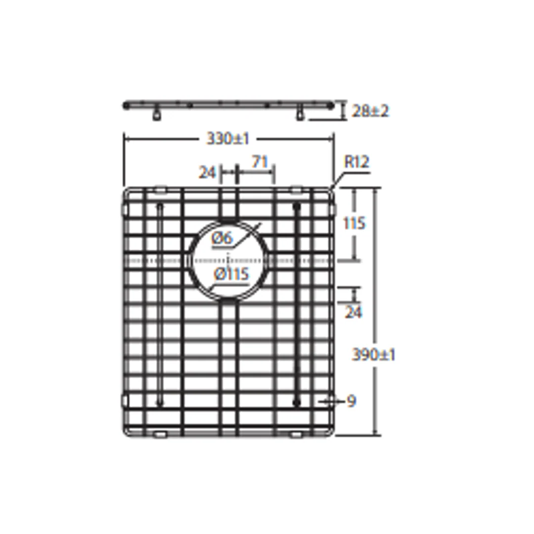 Fienza Hana 27L Sink Protector Pvd Carbon Metal - Image 3