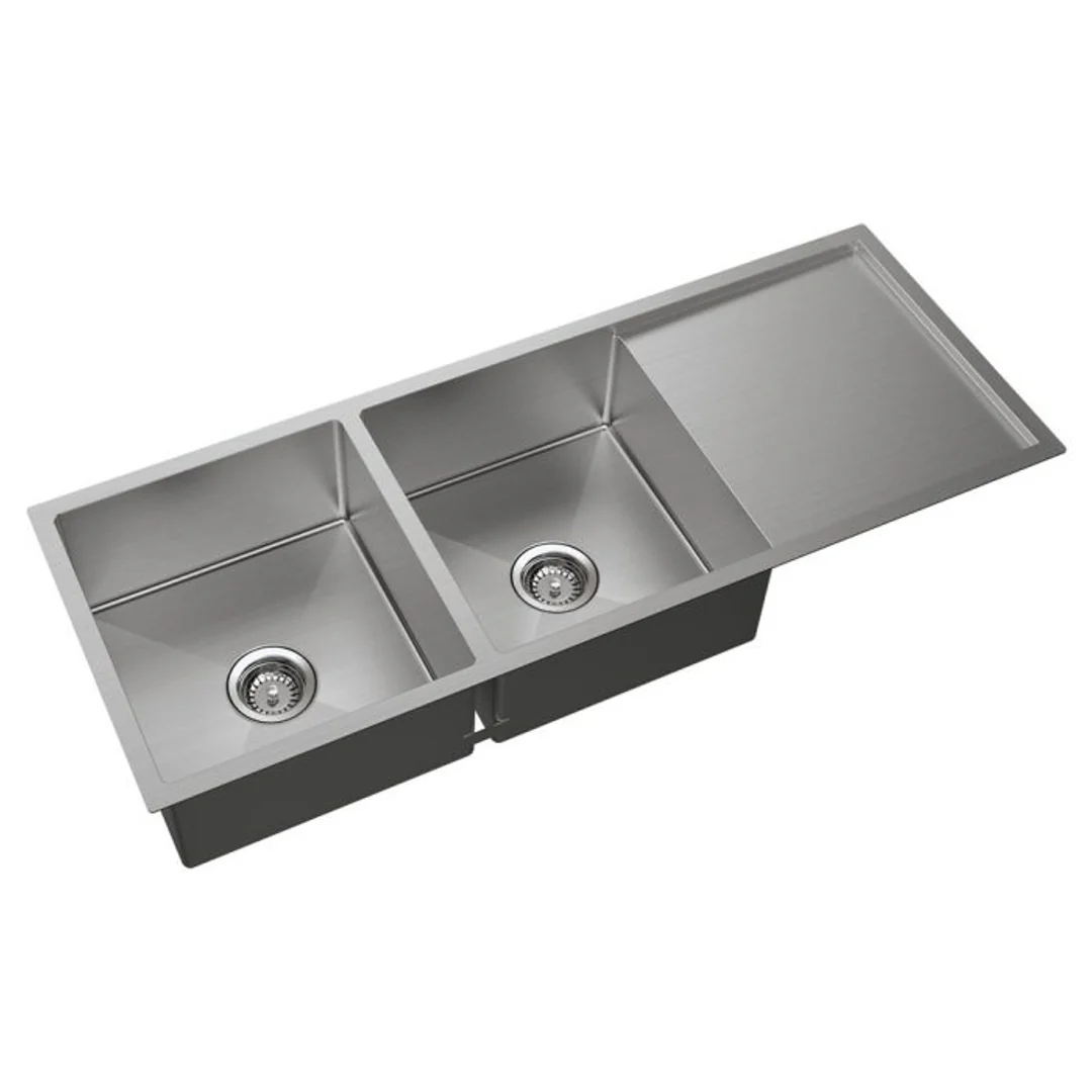 Fienza Hana 29L/29L Double Kitchen Sink With Drainer - Image 4