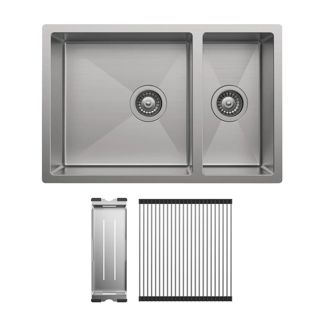 Fienza Hana 30L/15L Double Kitchen Sink Kit - Image 2