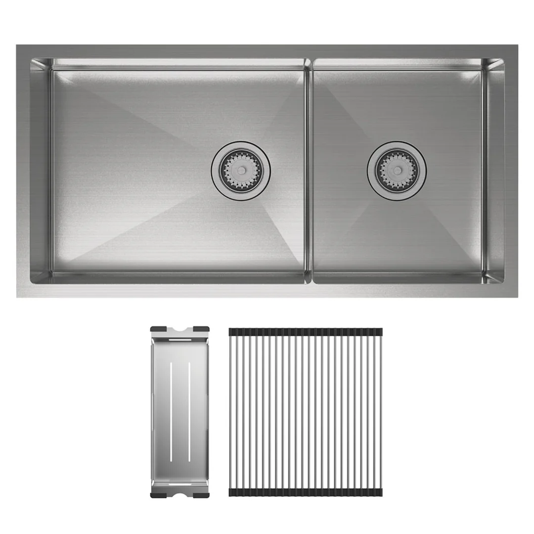 Fienza Hana 40L/27L Double Kitchen Sink Kit - Image 2