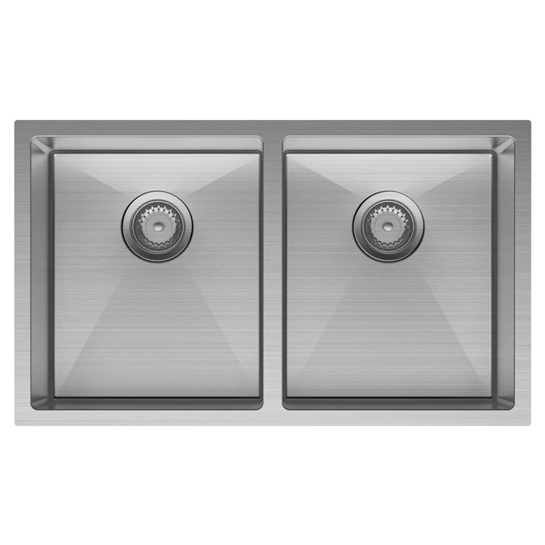 Fienza Hana Double Bowl Sink 27L-27L Top/Undermount 760X450X200mm