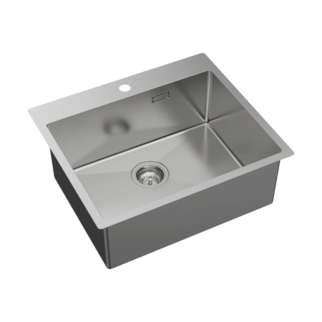 Fienza Hana Laundry Sink 50L With Overflow 1Th Hole Top Mount 590X510X230mm - Image 2