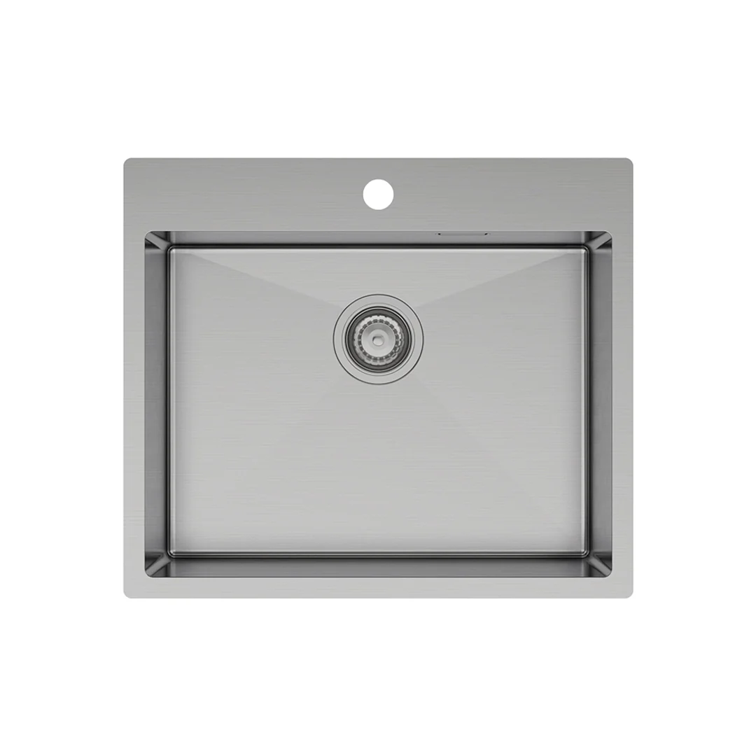 Fienza Hana Laundry Sink 50L With Overflow 1Th Hole Top Mount 590X510X230mm - Image 4