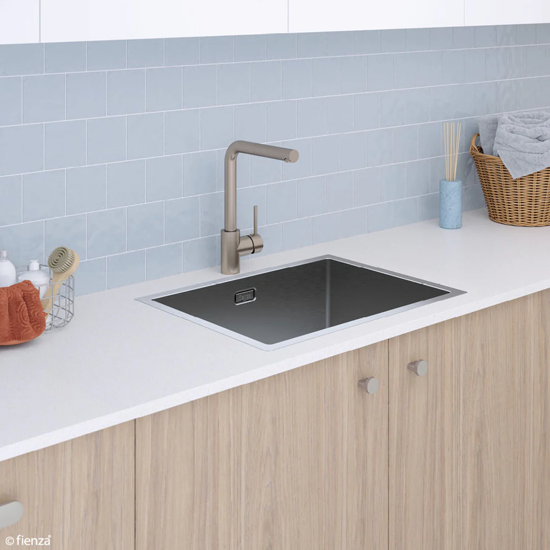 Fienza Hana Laundry Sink 50L With Overflow Top/Undermount 580X445X240mm - Image 4