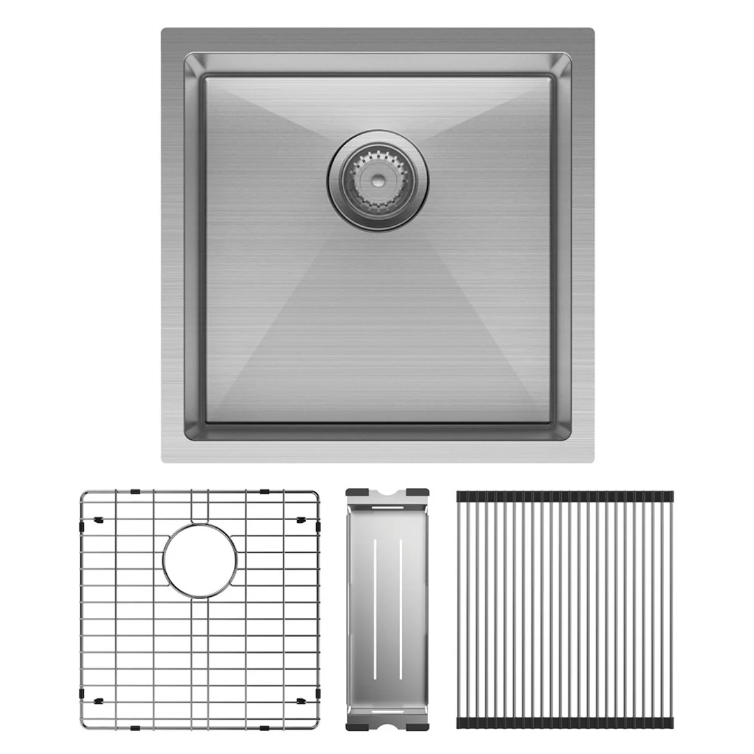 Fienza Hana Single Bowl Sink 32L Inc Ss Colander Roller Protector 450X450X200mm - Image 2