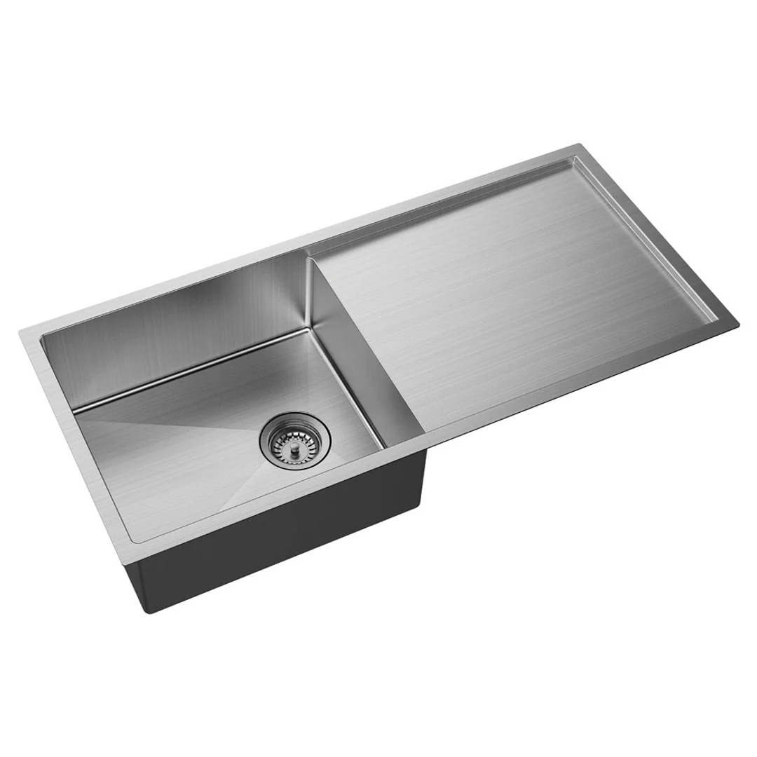 Fienza Hana Single Bowl Sink 36L With Drainer Top Mount 990X450X200mm