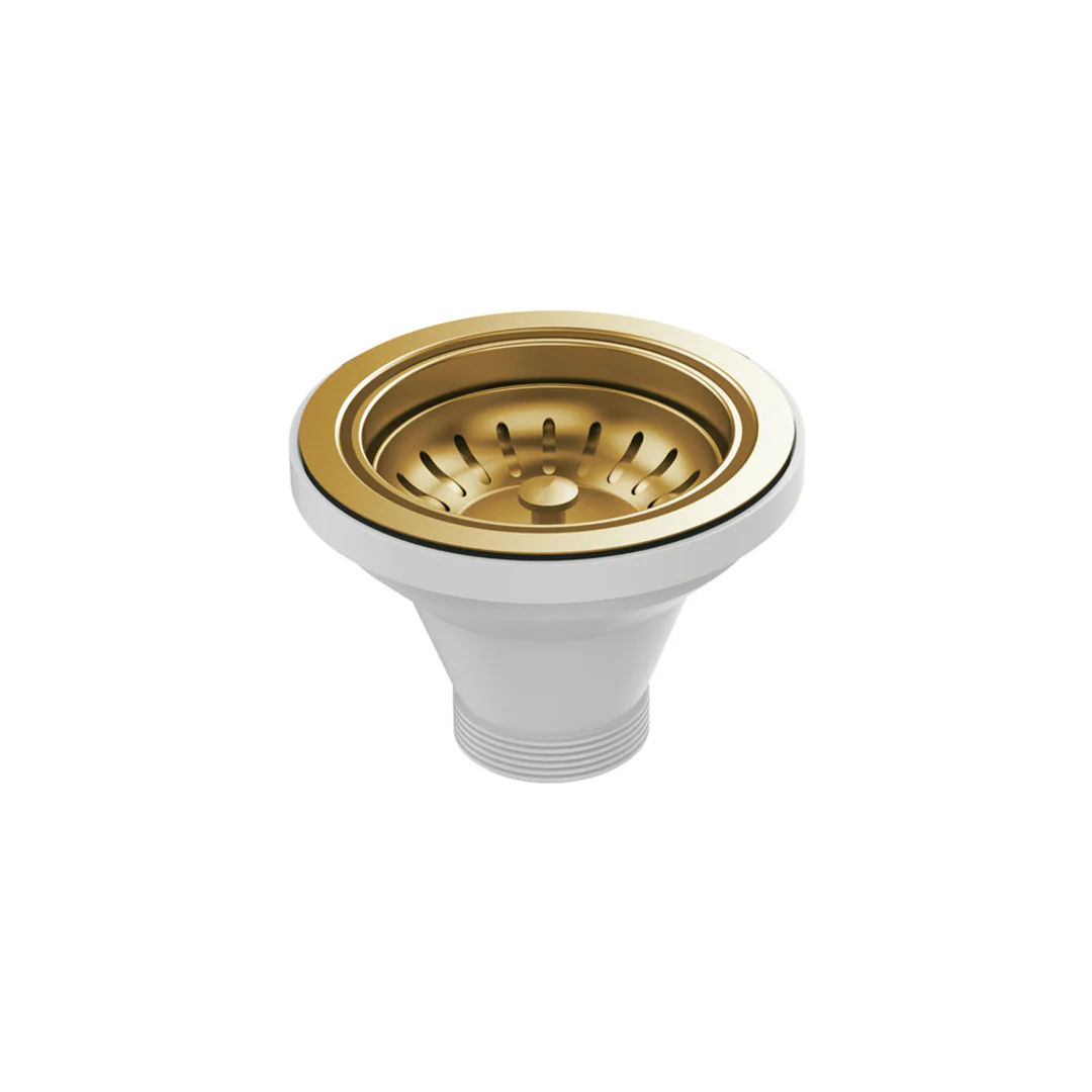 Fienza Hana Sink Basket Waste Pvd Rugged Brass