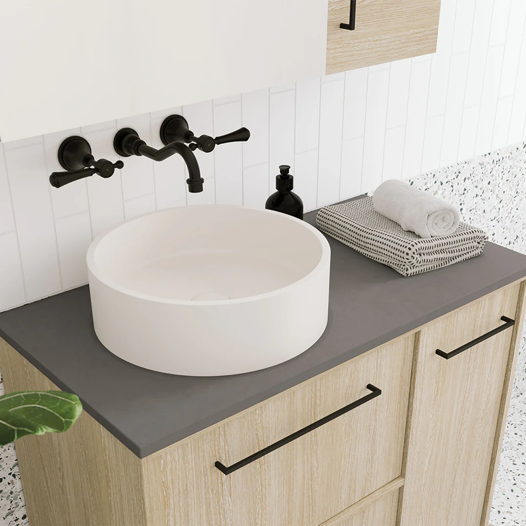 Fienza Jada Concrete Above Counter Basin Warm White - Image 4