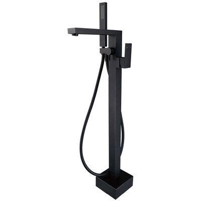 Fienza Jet Floor Mixer With Shower Head Black 217119 - Image 3