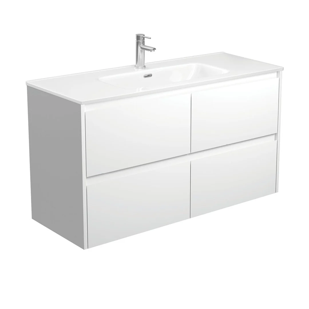 Fienza Joli Amarto 1200 White Satin Vanity Wall Hung Industrial Panels - Image 2