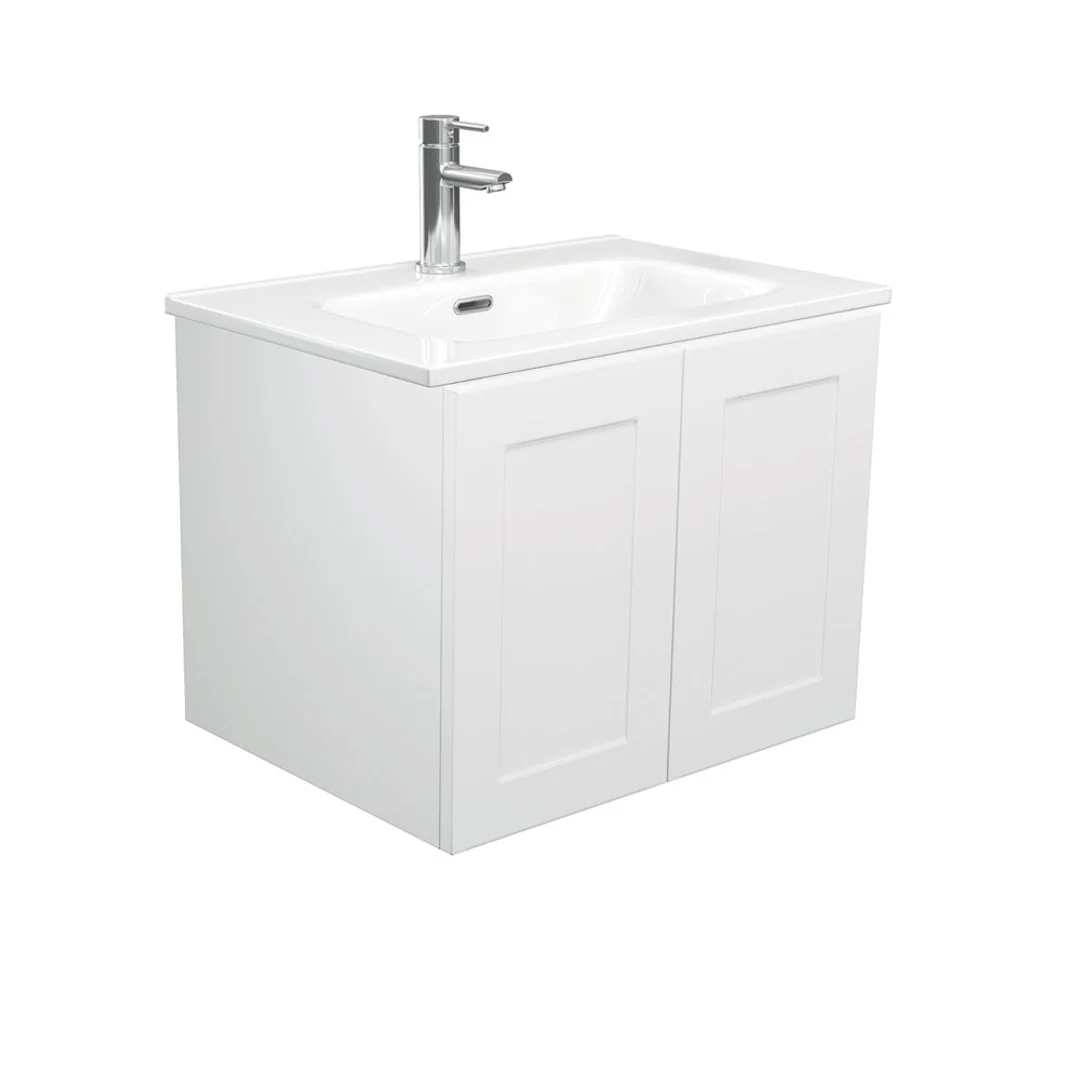 Fienza Joli Ceramic Mila Shaker Wall Hung Cab No Handles 3 Tap Hole - 600mm
