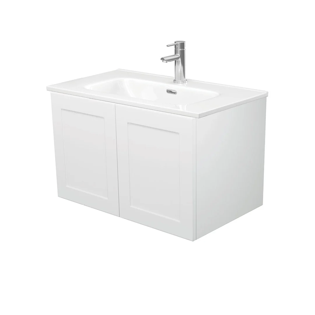Fienza Joli Ceramic Mila Shaker Wall Hung Cab No Handles 3 Tap Hole - 750mm Right - Image 2