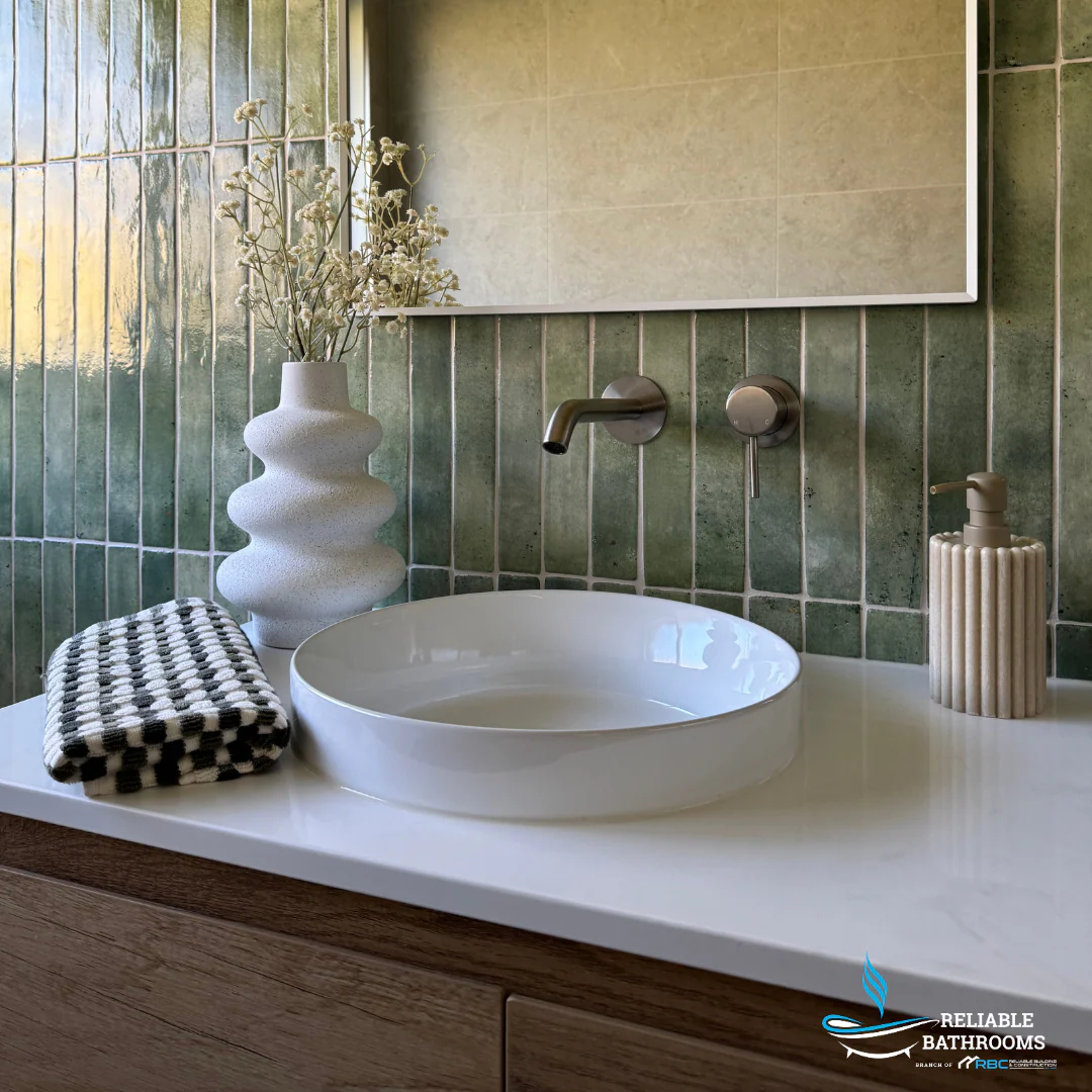 Fienza Kaya Basin/Bath Wall Mixer 200mm Outlet Set Brushed Nickel Round Bn Plates - Image 4